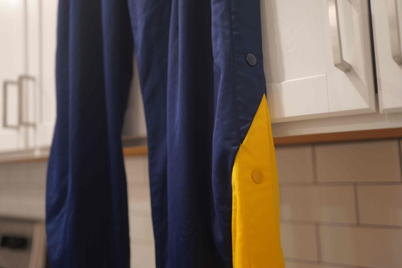 Nike Blue Yellow Athletic Tear Away Jogger Back Zip Pocket Pants Men Size XL - Picture 5 of 11